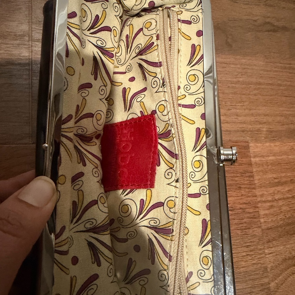 HOBO Floral Patterned Bag with Red Accent